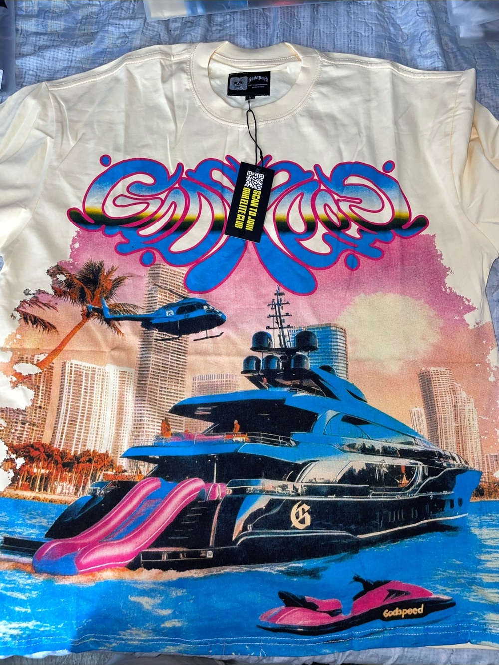 Godspeed Cream Graphic Short Sleeve Tee